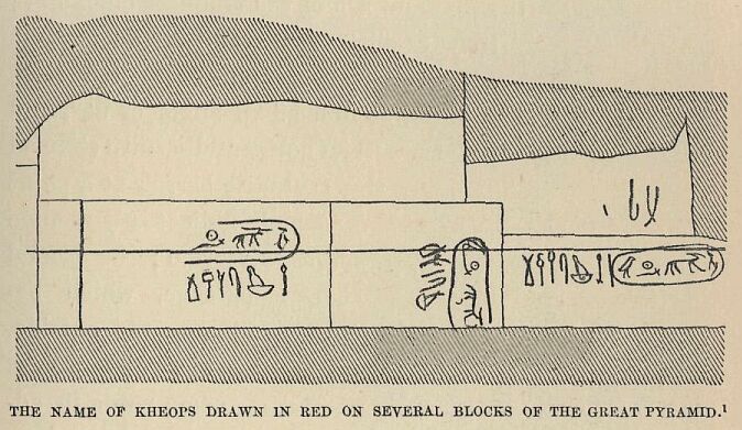 187.jpg the Name of Kheops Drawn in Red on Several Blocks Of the Great Pyramid 