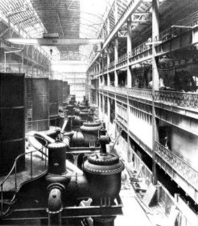 OPERATING ROOM SHOWING CONDENSERS—POWER HOUSE