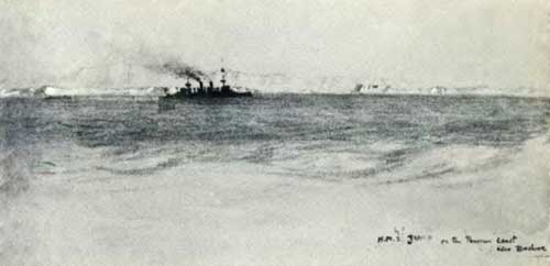 A BRITISH CRUISER IN THE PERSIAN GULF