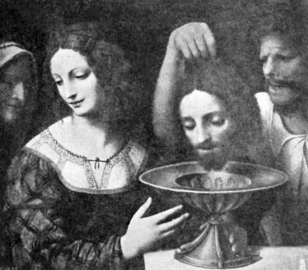 FIG. 44.—LUINI. DAUGHTER OF HERODIAS WITH HEAD OF JOHN
THE BAPTIST. UFFIZI.