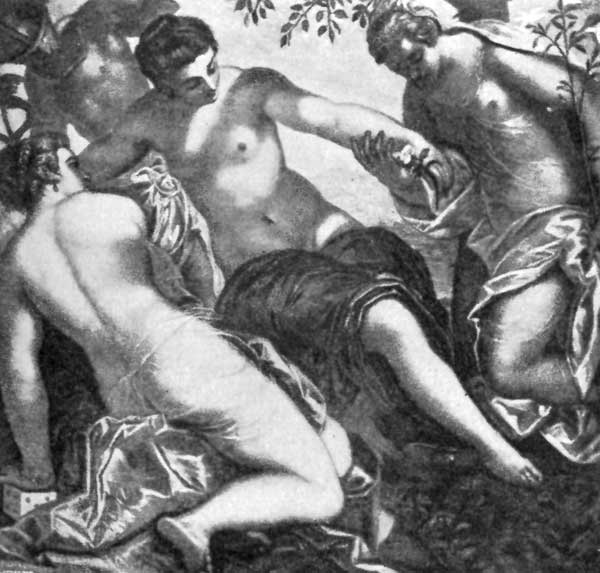 FIG. 49.—TINTORETTO. MERCURY AND GRACES. DUCAL PAL.,
VENICE.