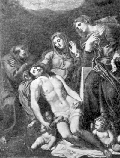 FIG. 54.—ANNIBALE CARACCI. ENTOMBMENT OF CHRIST.
LOUVRE.