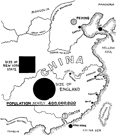 China and its chief trade centres.