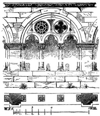 PLAN AND ELEVATION OF ONE BAY OF CLOISTER, DOMINICAN
CONVENT, RAGUSA