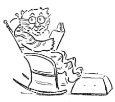 Reading Tiger in Rockingchair