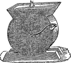 Cylindrical thermometer churn.