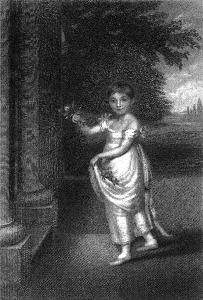 Elizabeth Barrett Moulton-Barrett.
at the age of nine.
Engraved by G. Cooke from a Drawing by Charles Hayter.
London: Published by Smith, Elder & Co. 15. Waterloo Place.