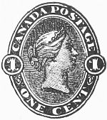 1 cent newpaper wrapper stamp design, 1882.