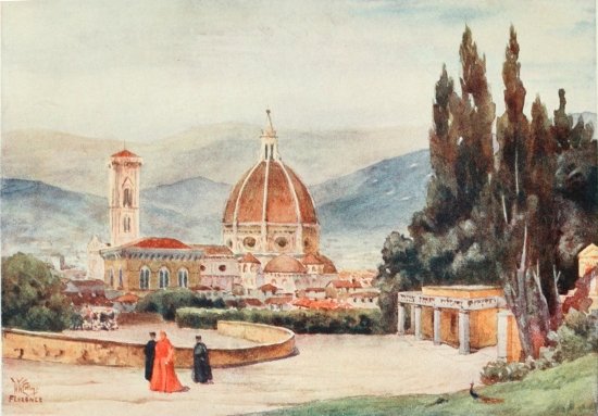 THE DUOMO, FLORENCE, FROM THE BOBOLI GARDENS