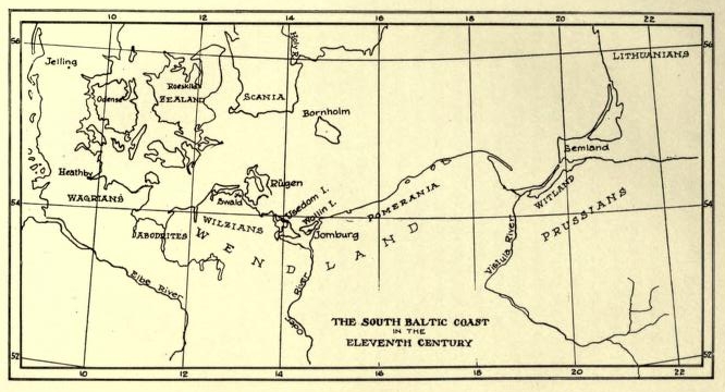 The South Baltic Coast in the Eleventh Century.