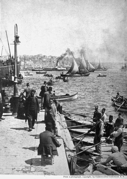 THE WATER-FRONT OF STAMBOUL WITH PERA IN THE DISTANCE