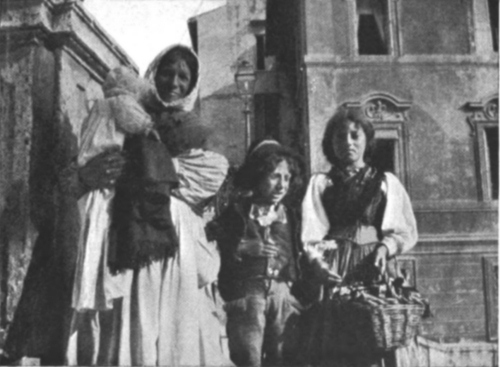 ROME. A GROUP ON SPANISH STEPS.