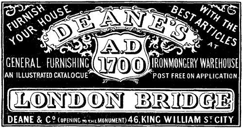 Deane's Advertisement