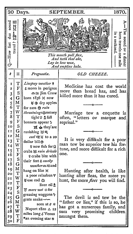 almanac September 1870