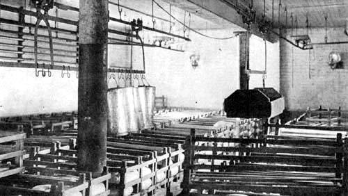 A cheese laboratory in the New York State College of Agriculture at Cornell University.