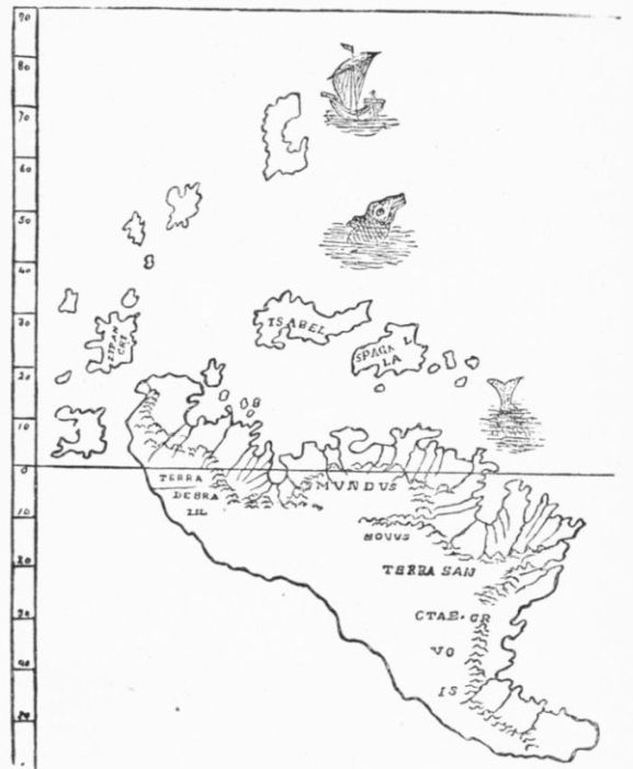 DE COSTA'S DRAWING FROM THE LENOX GLOBE.