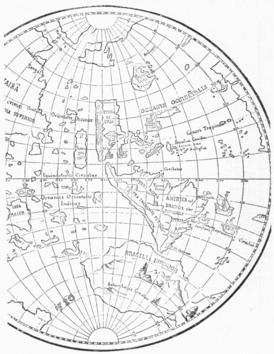 SCHÖNER'S GLOBE, 1520.