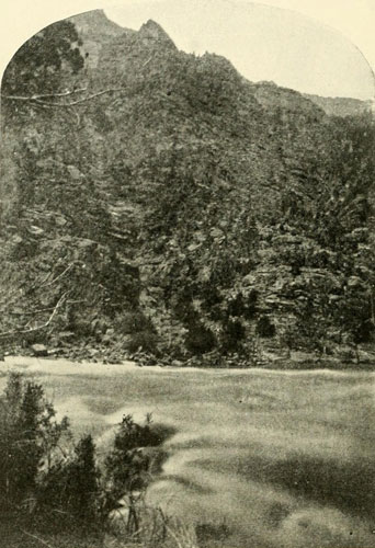 CThe Canyon of
Lodore. Looking across a Rapid.anyon