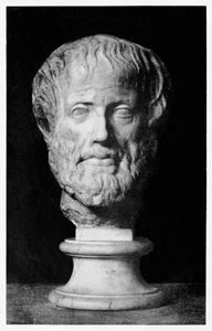 ARISTOTELES (Marmorkopf im k. k. Hofmuseum zu Wien).