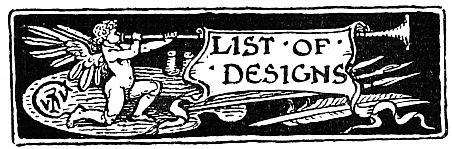  LIST OF DESIGNS