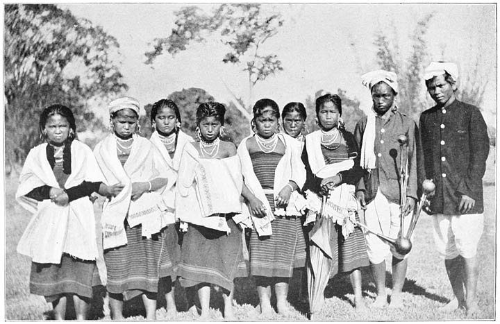 Aimol Nautch Party. The Youth is Holding a Rotchem.