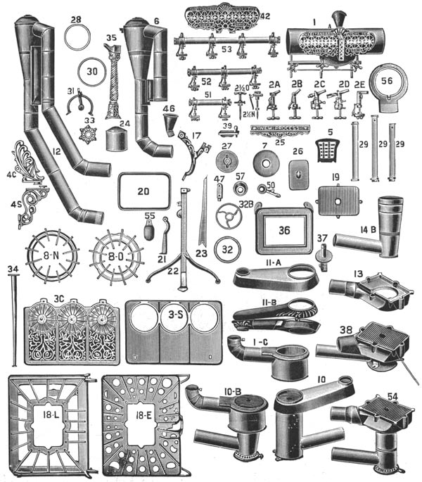 Images of parts in following list