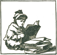 Little girl reading