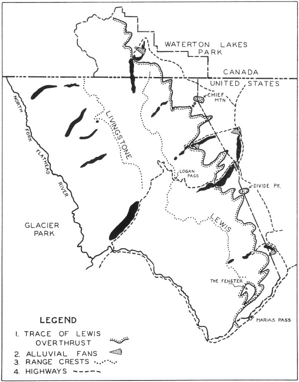 FIGURE 2. MAP OF WATERTON-GLACIER INTERNATIONAL PEACE PARK