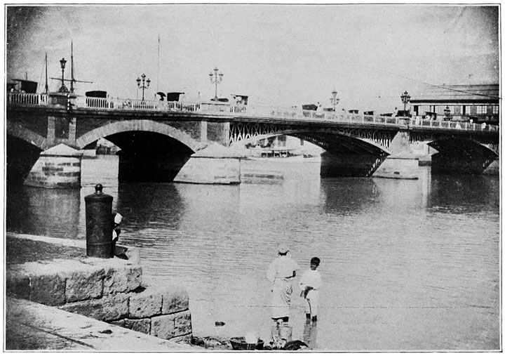 Puente de España. Manila’s Main Highway Across the Pasig.