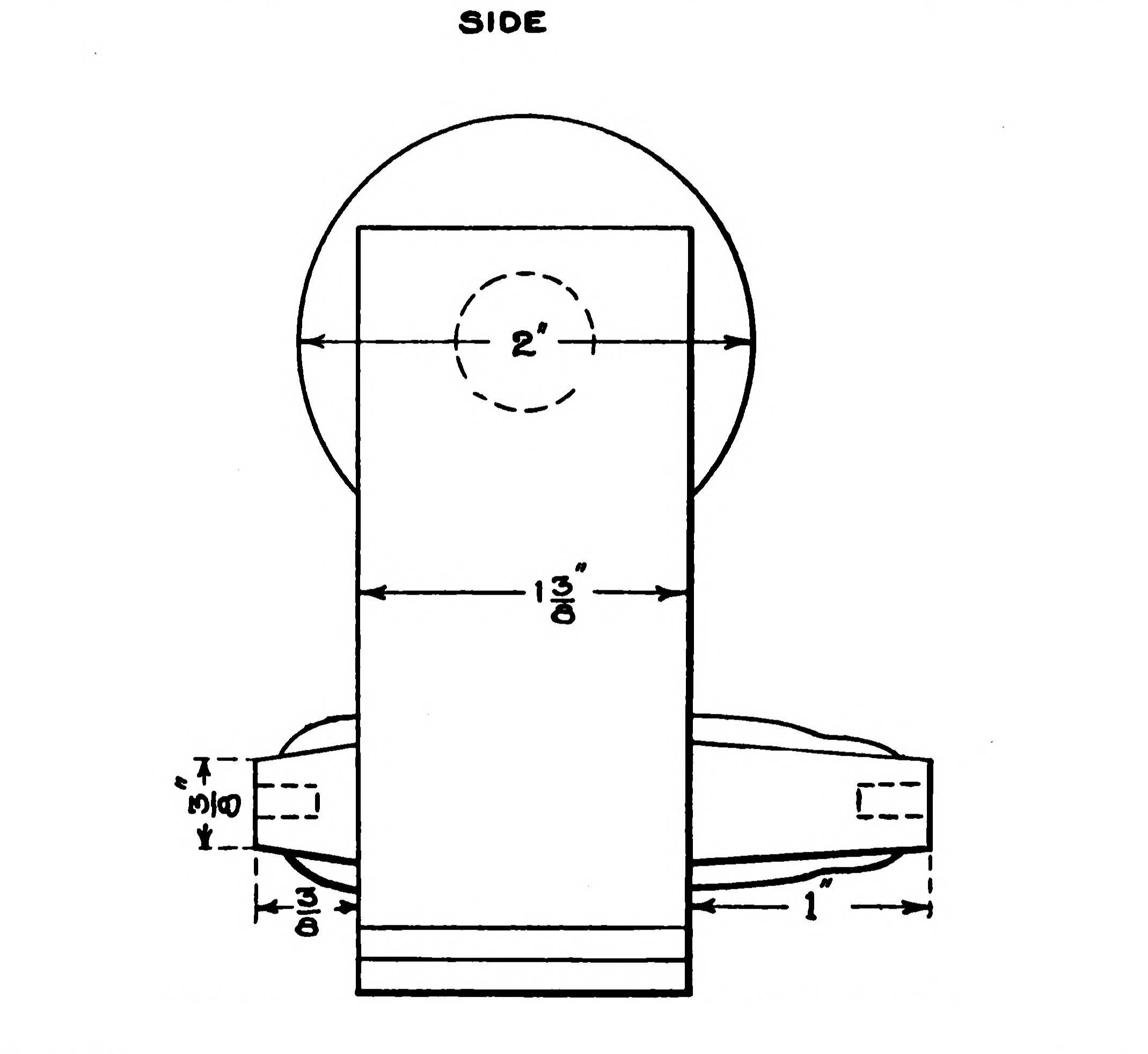 FIG. 124.—Side elevation of the Field Casting.