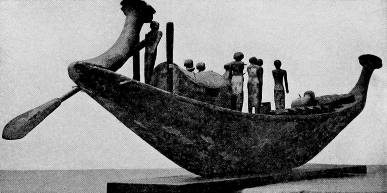 Vessel with Oars, Back View